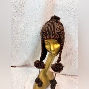 Peruvian Link Alpaca Blend Pom Pom Earflap Toque | Made in Peru | O/S